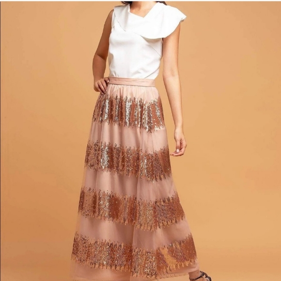 Anthropologie Eva Franco Revelry Skirt Sequin - Picture 2 of 6
